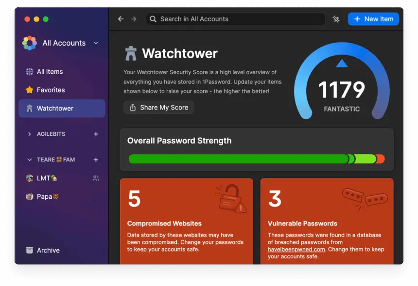 1Password Watchtower